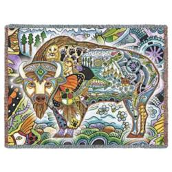 Bison Tapestry Throw